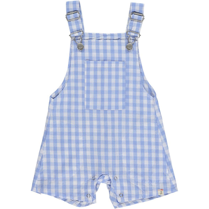 Galleon Blue Plaid Woven Overall