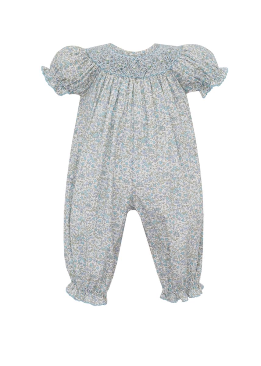 Andrea Blue Liberty Floral Long Bishop Bubble