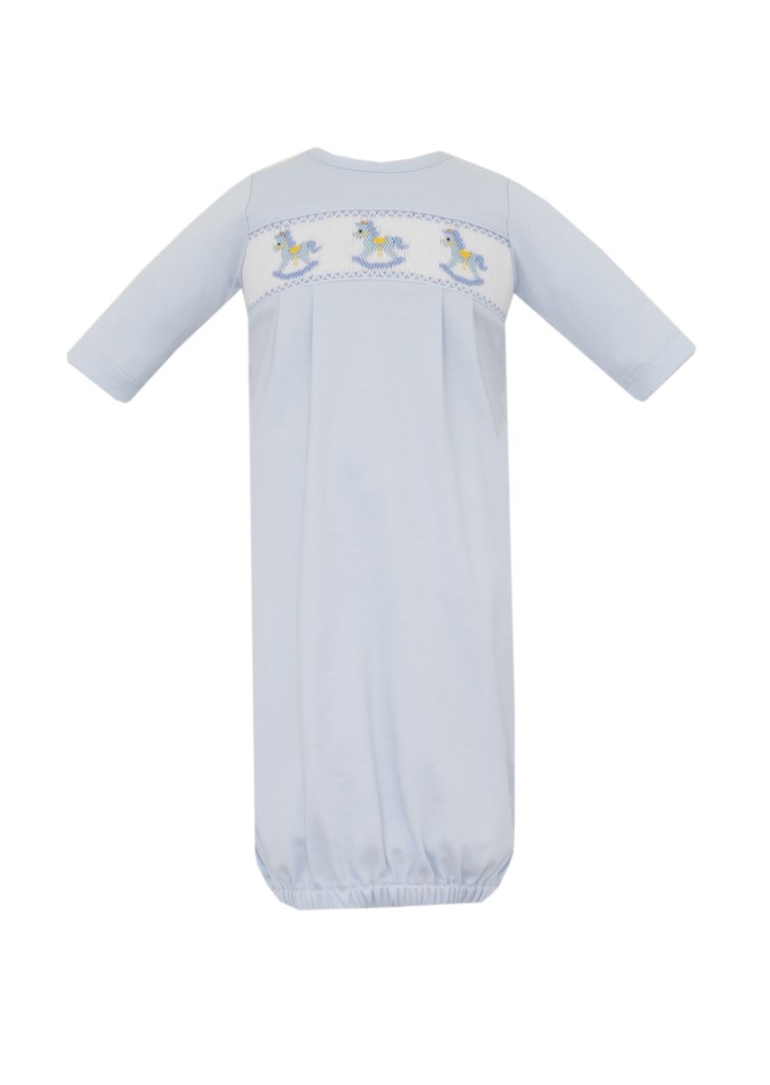 Rocking Horse Light Blue Knit Boy Sac L/S