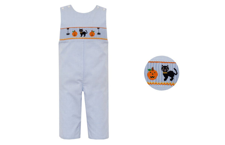 Halloween Boy Blue Gingham Boy Long Jon Jon