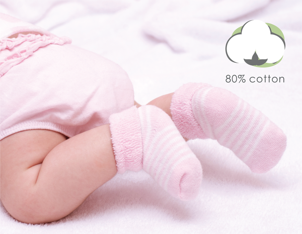 Baby Socks Terry - Pack Of 2 Pink 0-3M