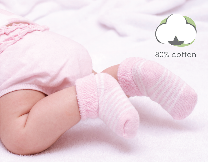 Baby Socks Terry - Pack Of 2 Pink 0-3M