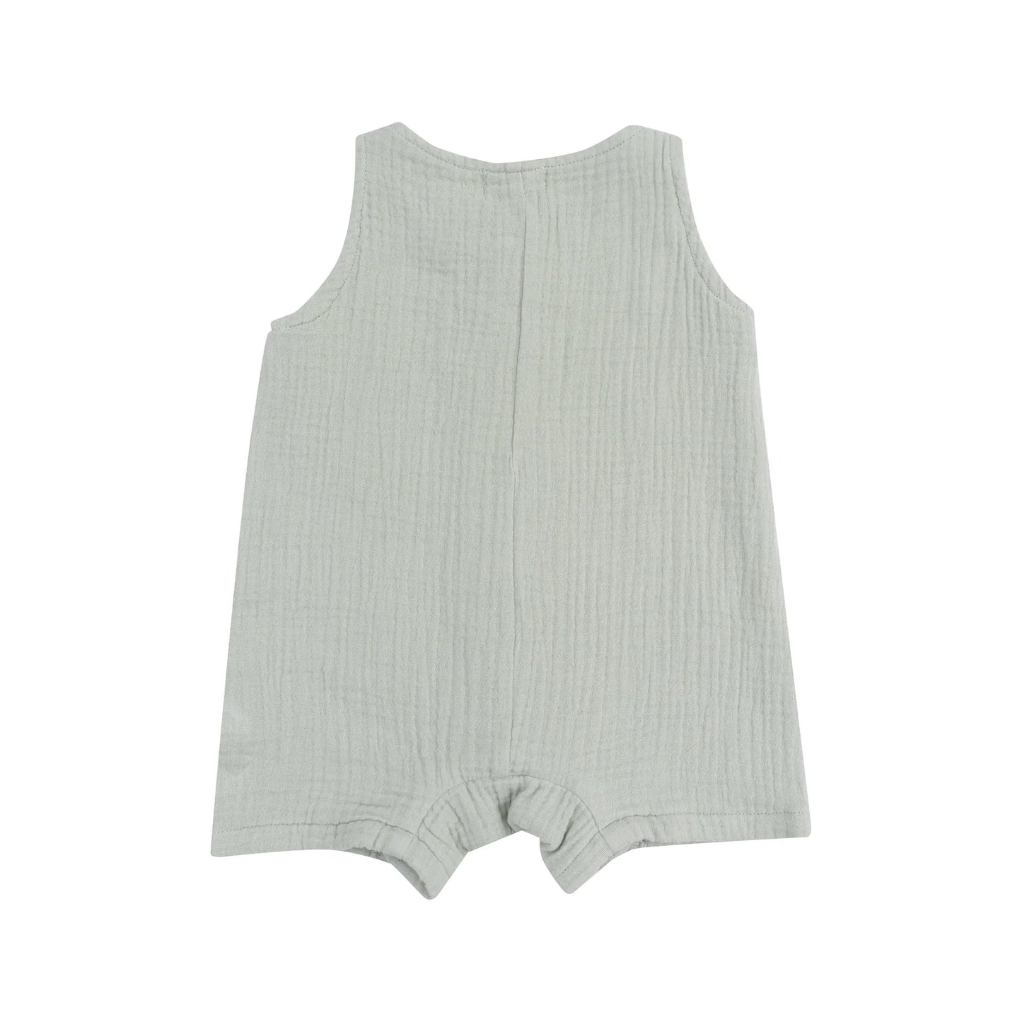 Sleeveless Shortie Romper - Solid Muslin Green