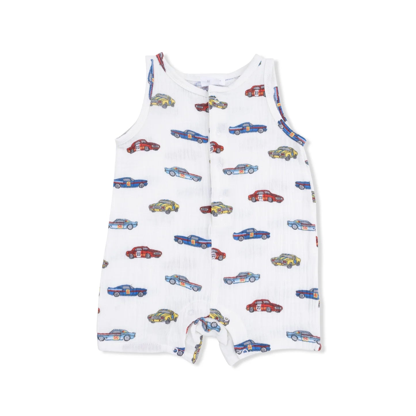Race Cars Sleeveless Shortie Romper