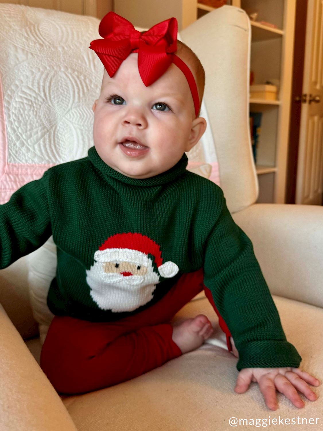 Green Santa Rollneck Sweater
