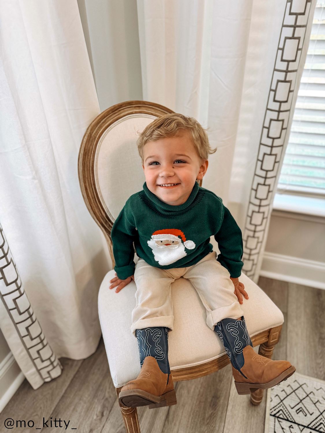 Green Santa Rollneck Sweater