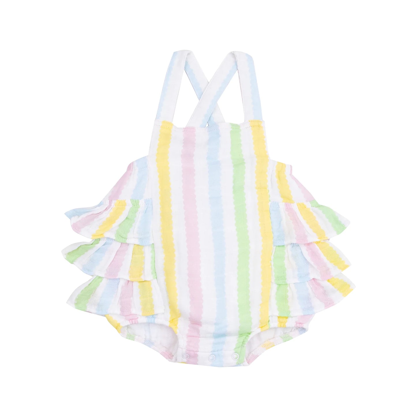 Ruffle Sunsuit - Ric Rac Stripe