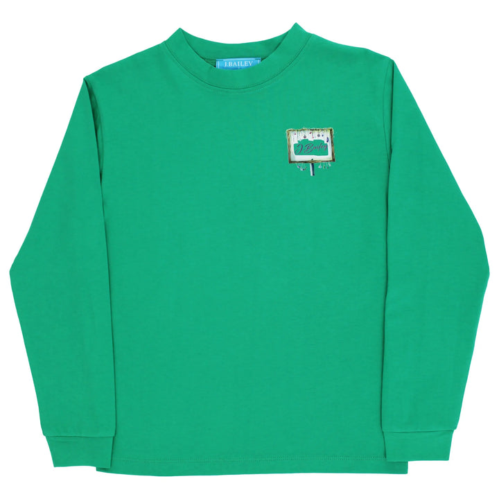 Long Sleeve Logo Tee - Mardi Gras/Kelly