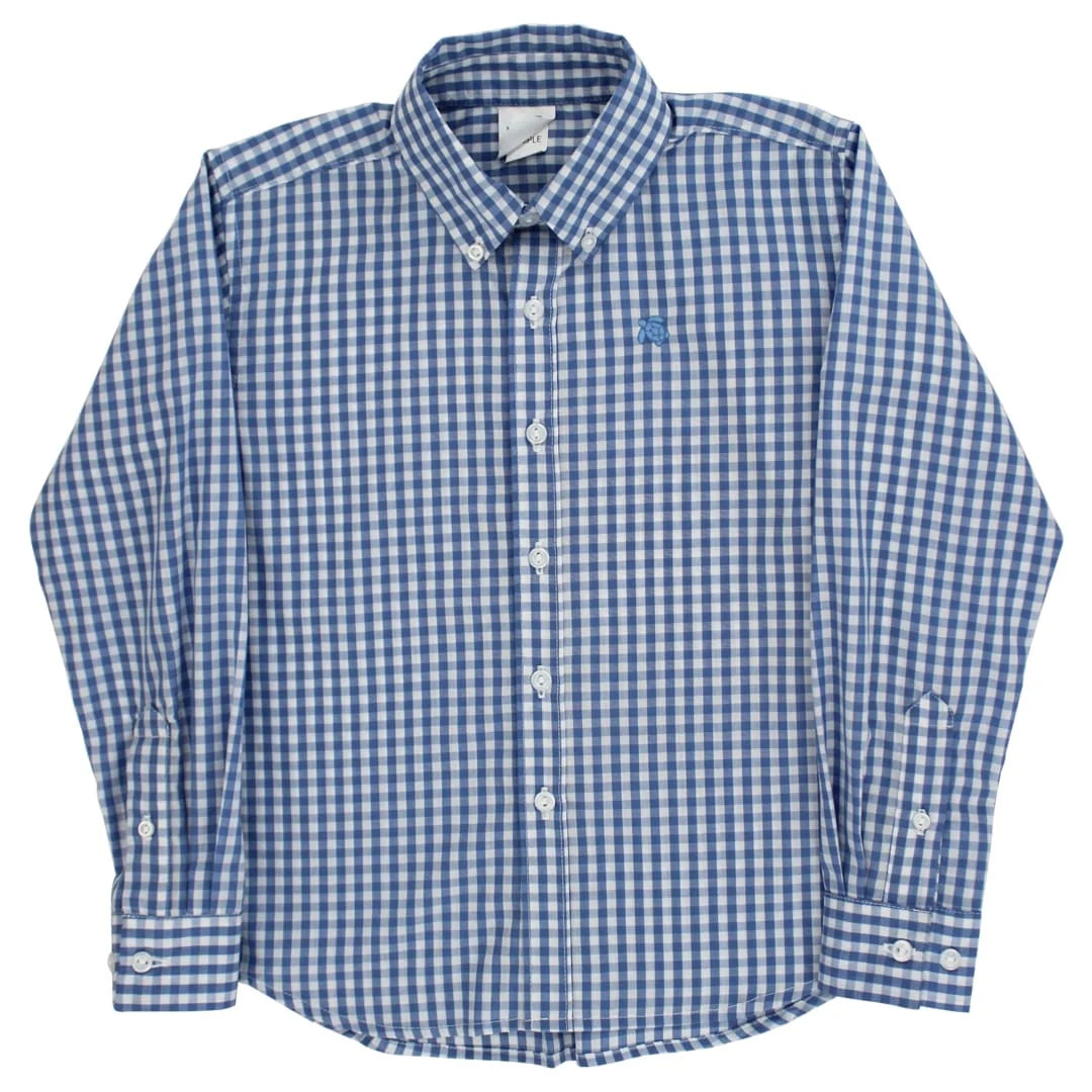 Roscoe Button Down Shirt - Blue Check