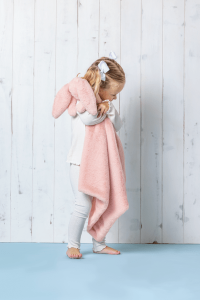 Pink Plush Bunny Blanket