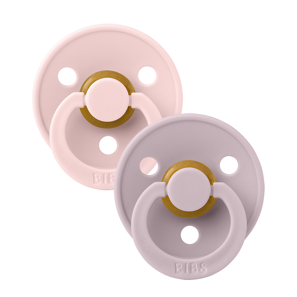 BIBS® COLOUR Pacifier Latex 2 PK Blossom / Dusky Lilac
