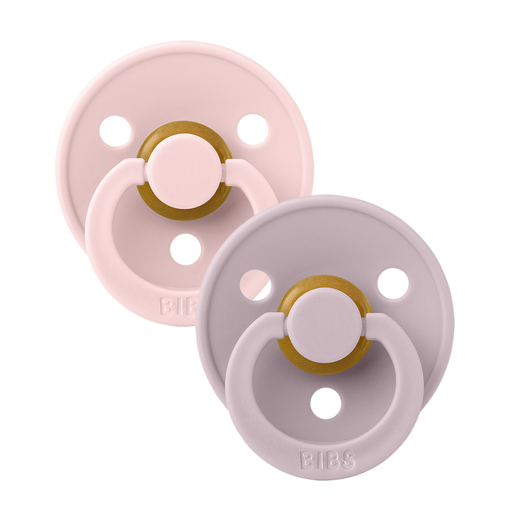 BIBS® COLOUR Pacifier Latex 2 PK Blossom / Dusky Lilac
