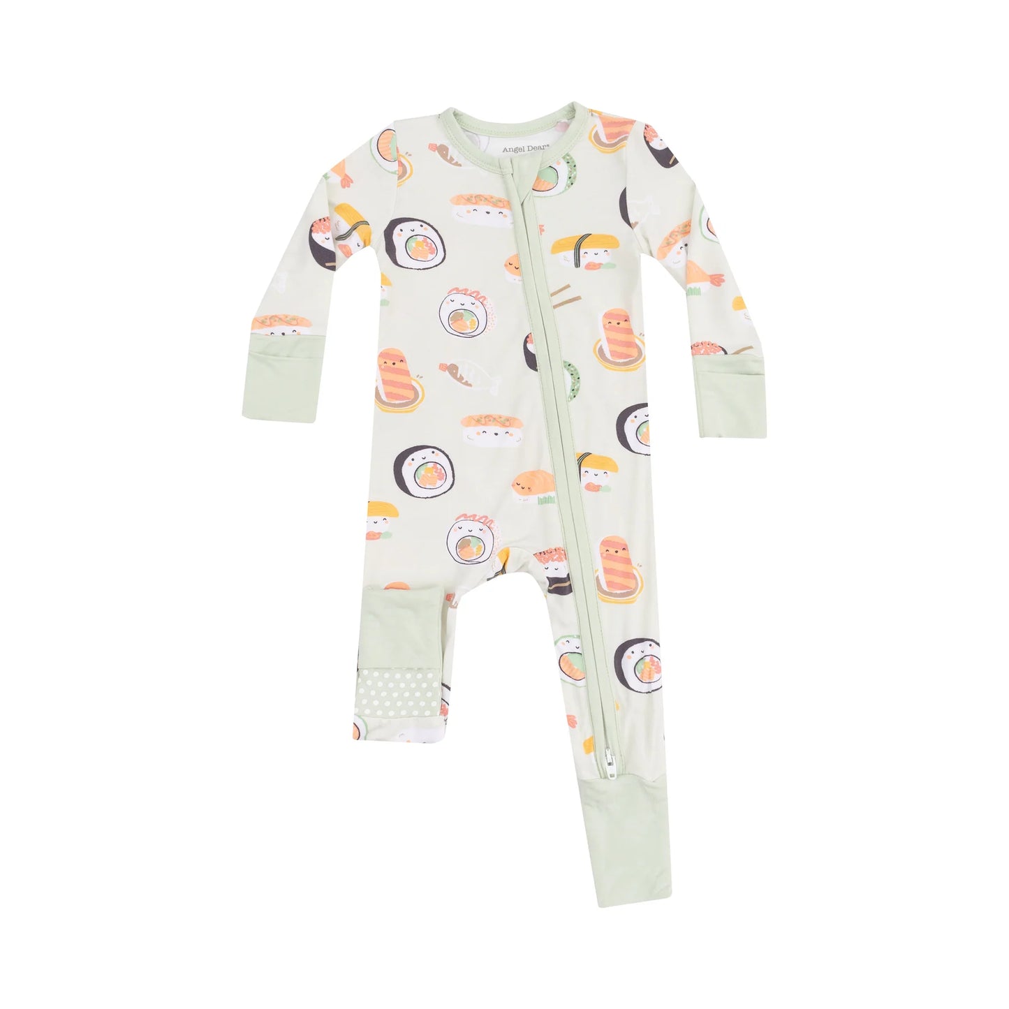 2 Way Zipper Romper - Sushi Green