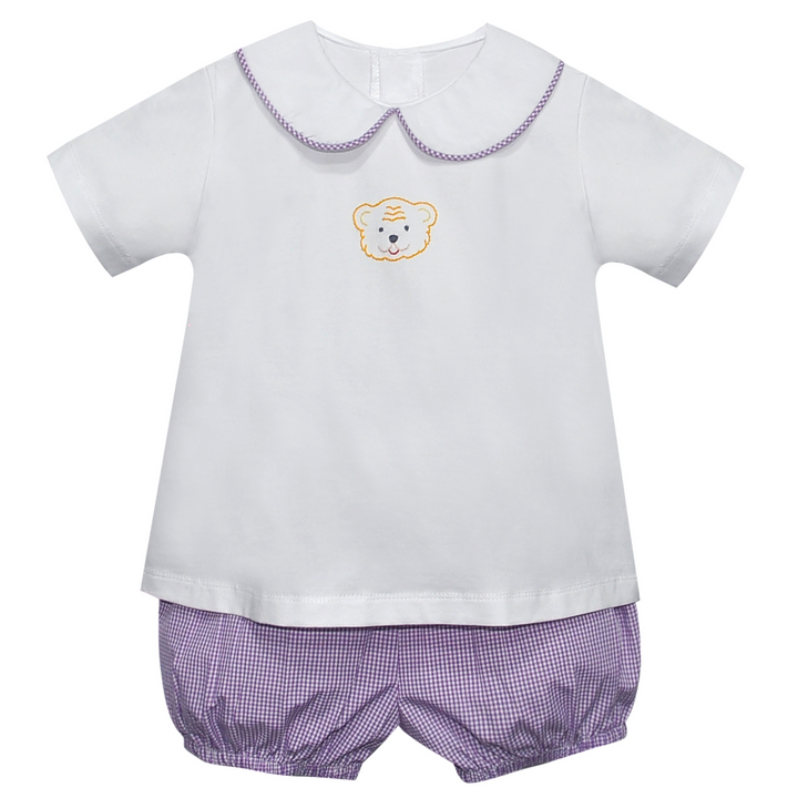 Tiger Knit Boy Short Set
