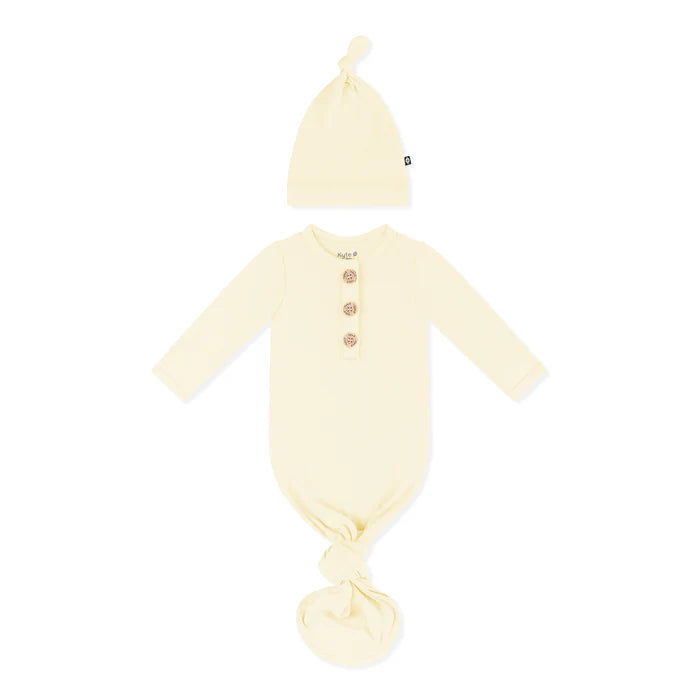 Knotted Gown with Hat Set in Chamomile
