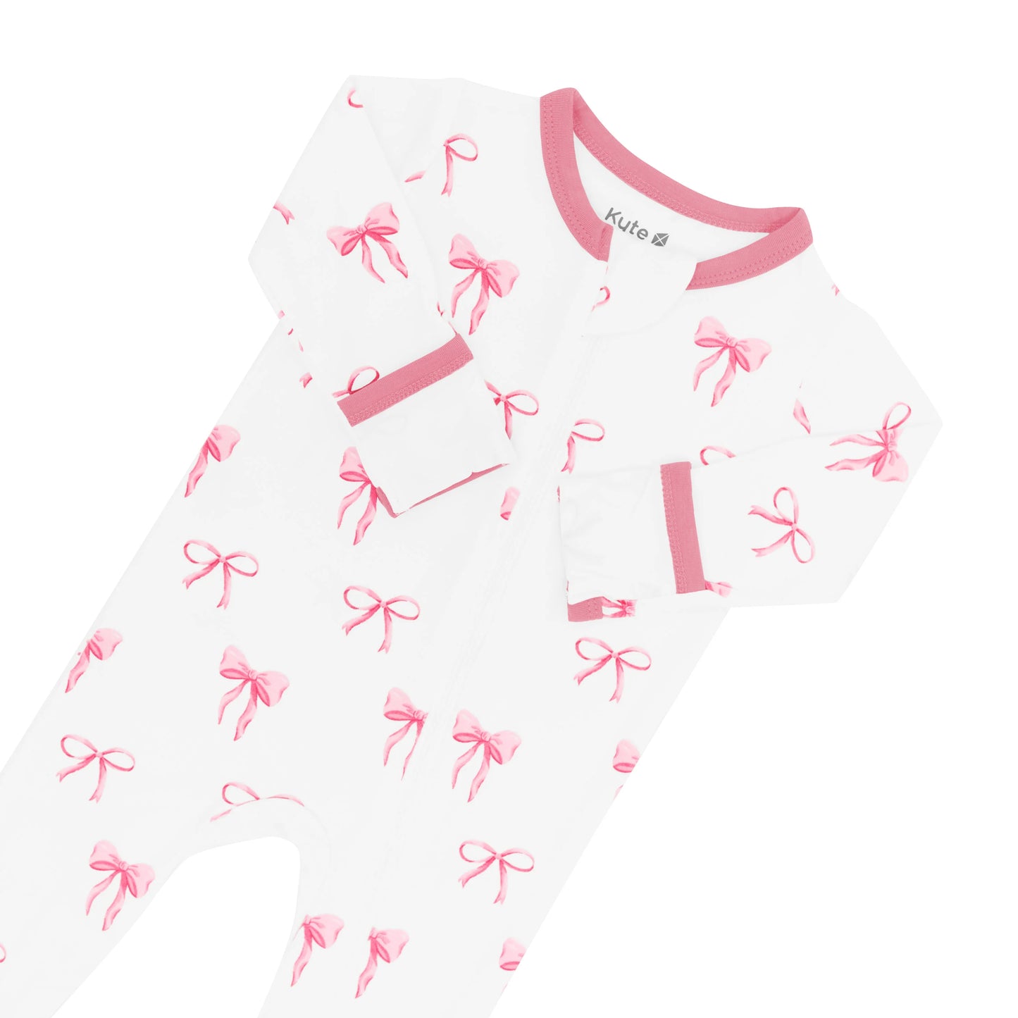 Zippered Footie in Bow