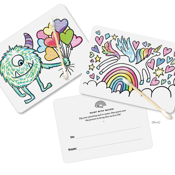 Monster Paint with Water Valentines Cards