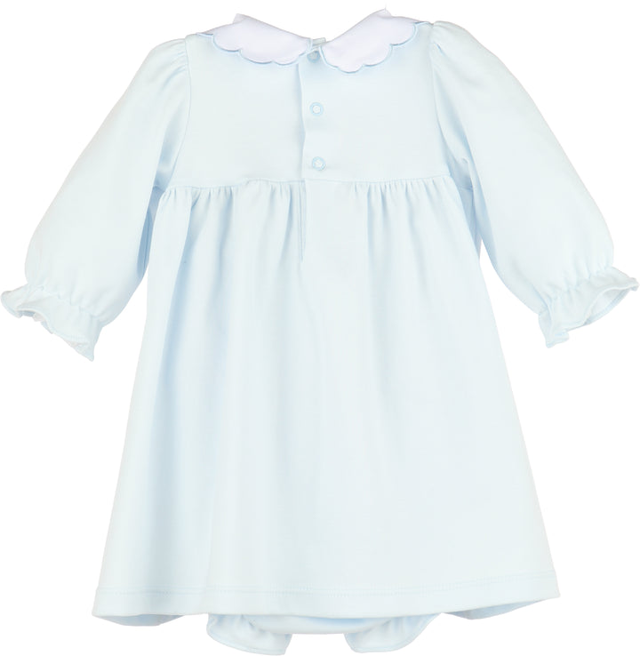Warm Winter Home Smock Dress - Blue