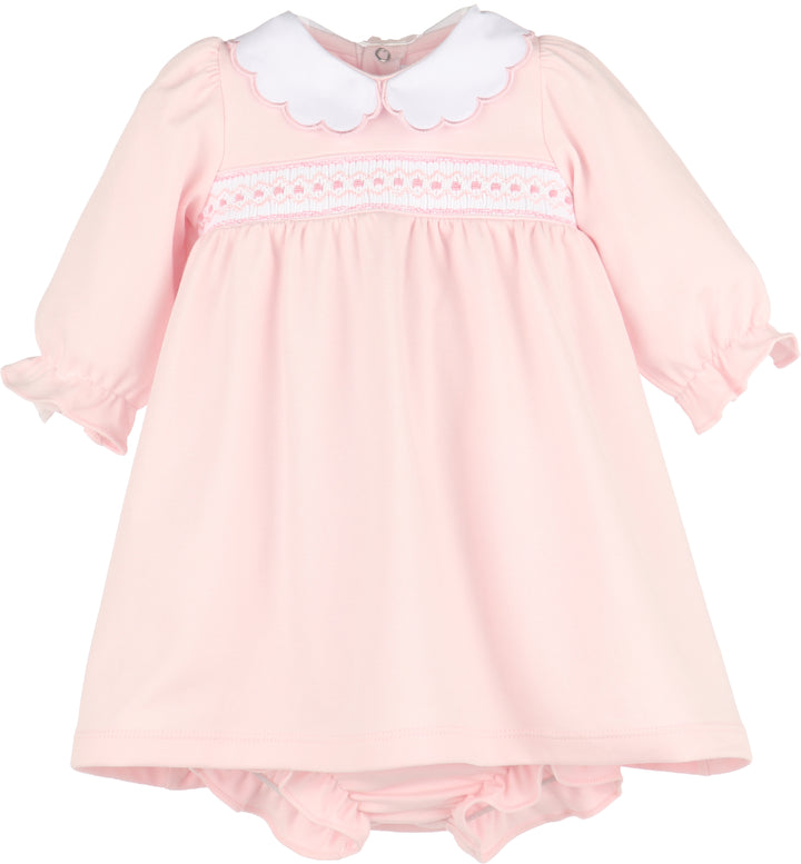 Warm Winter Home Smock Dress - Pink