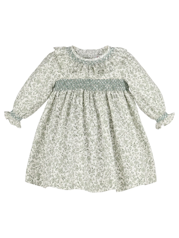 Heirloom Floral Dress-Green