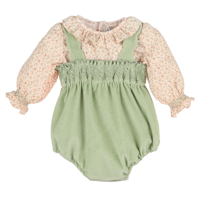 Pumpkin Patch Playdate Overall-Green