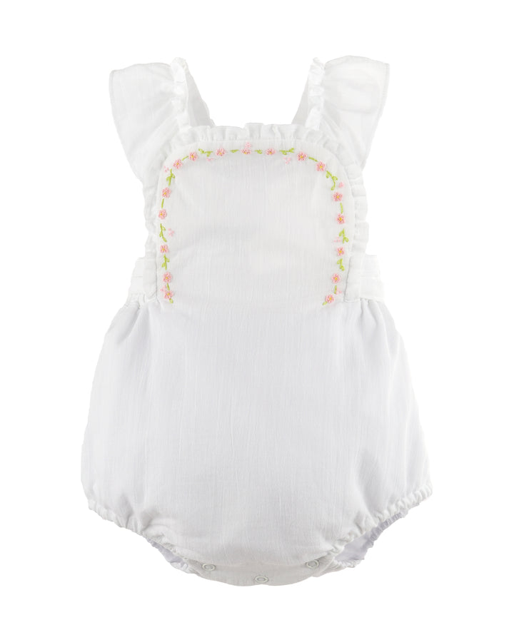 Daisy Chain Sunsuit - White
