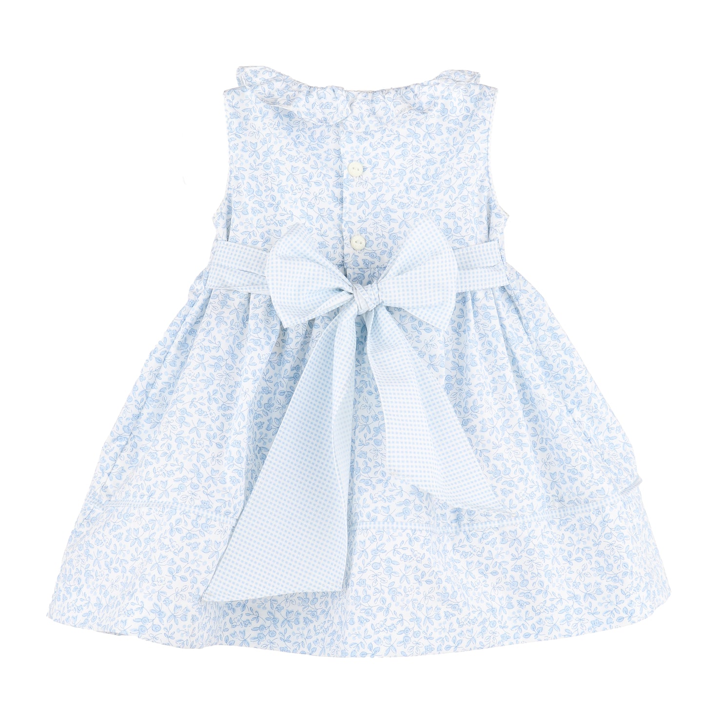 BB Blooms - Blue Ruffle Collar Dress