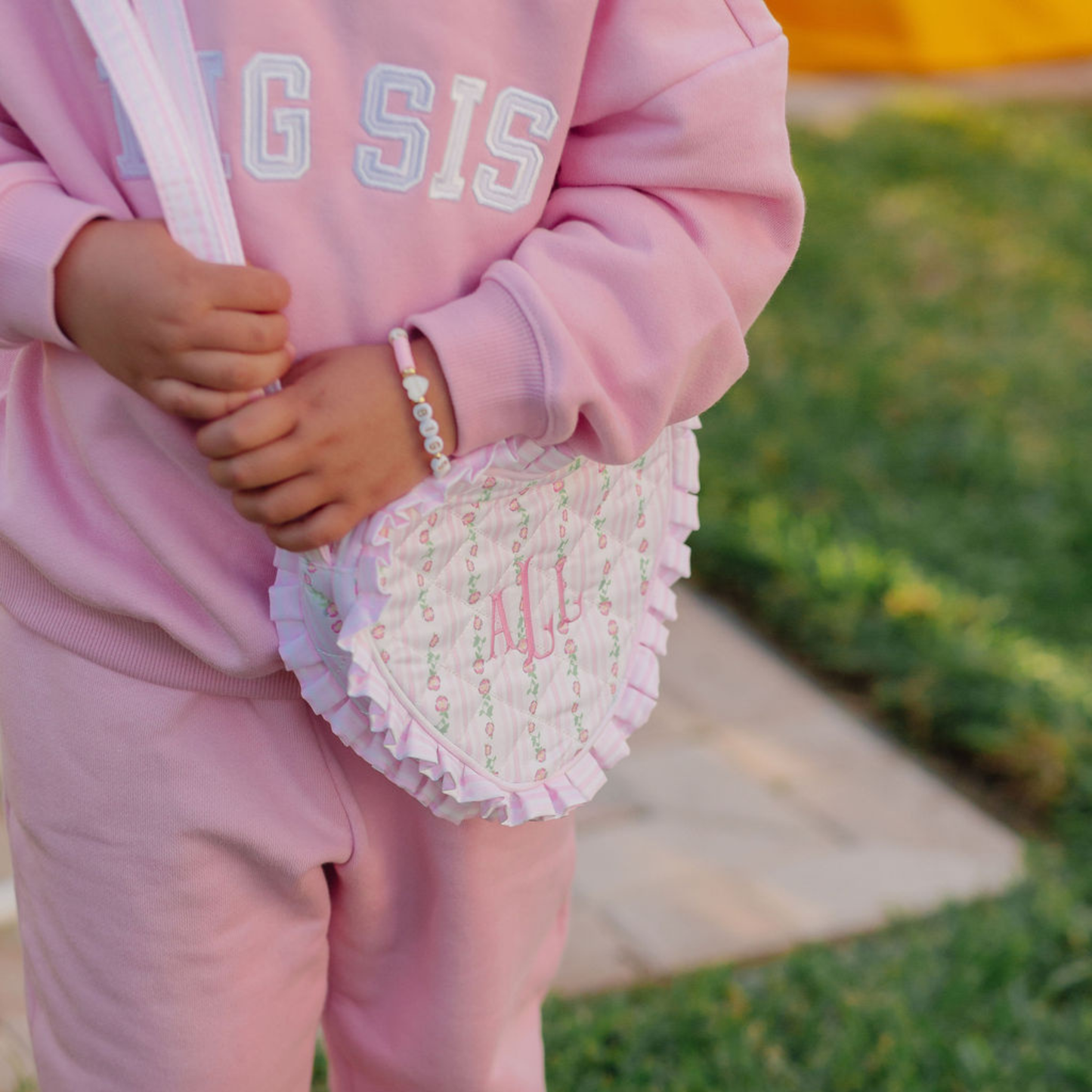 Floral Quilted Heart Purse