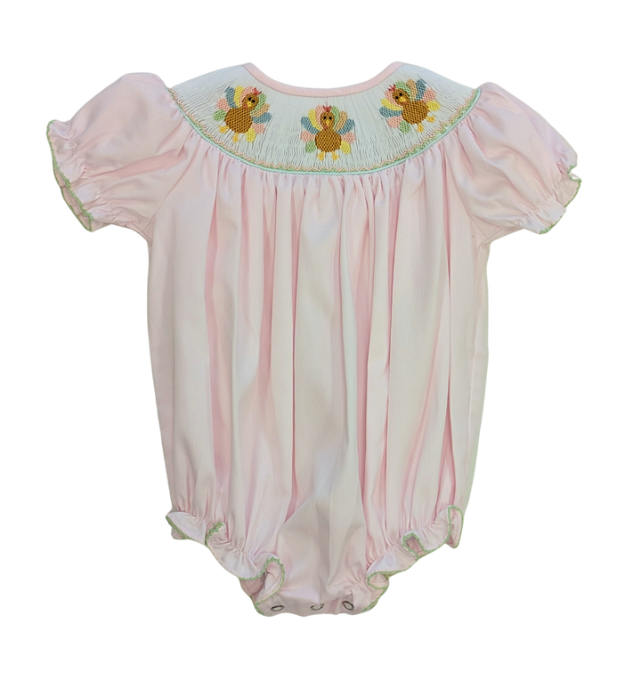 Emmie Turkeys Smocked Bishop Bubble