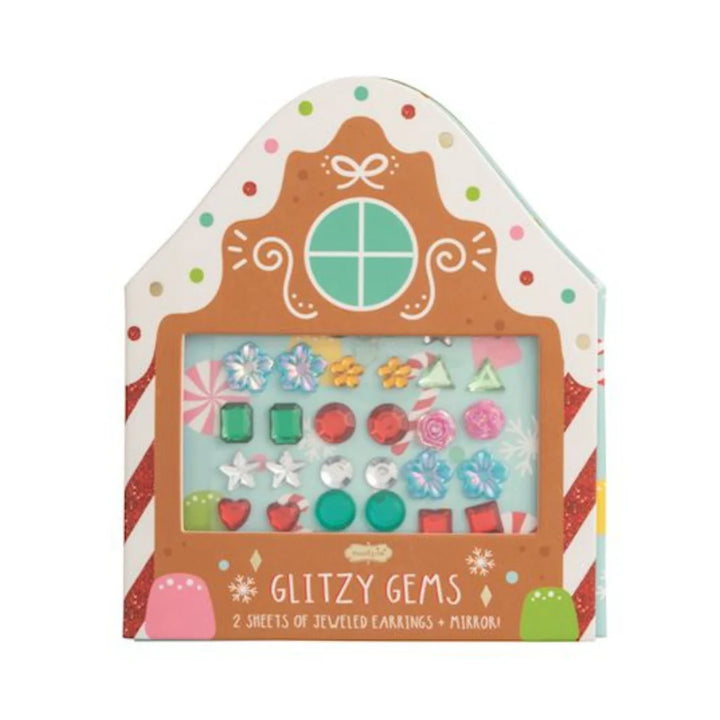 Christmas Glitzy Gems Sticker Earrings