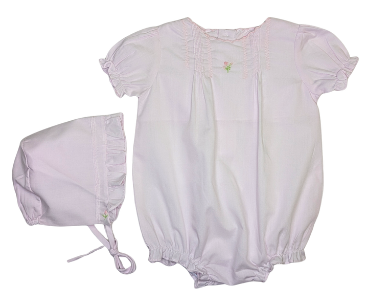 Pink Bubble w/ Hat - Flower Open Cutwork