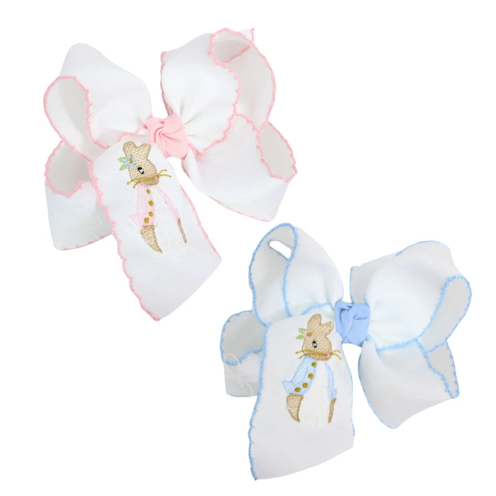 XL Petunia Rabbit Crochet Edge Bow