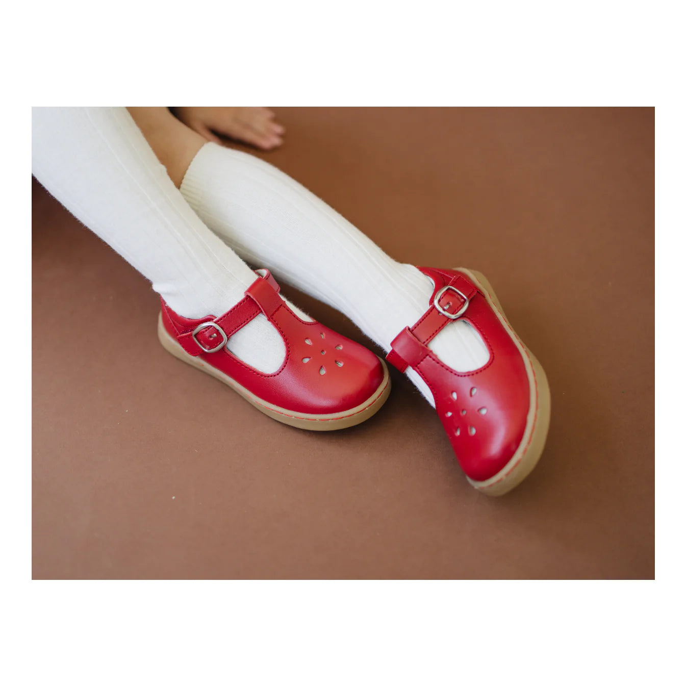 Chelsea T-Strap Mary Jane Red