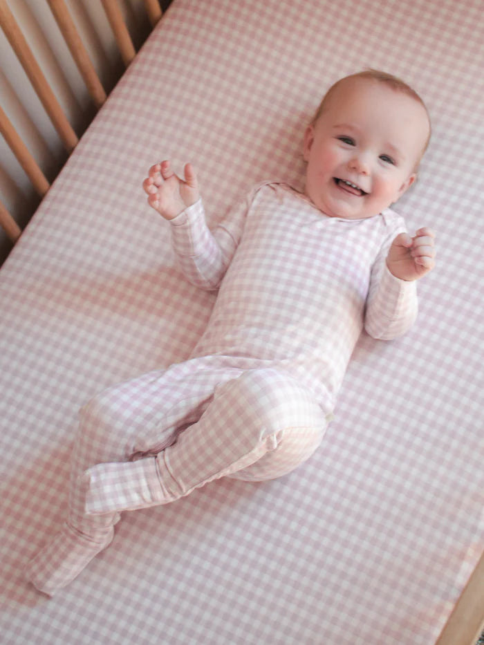Convertible Pajamas - Pink Gingham