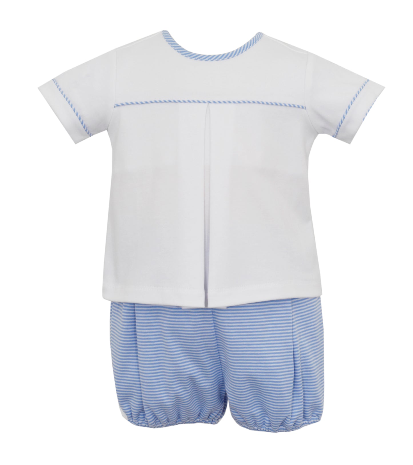 Periwinkle Blue Stripe Diaper Set