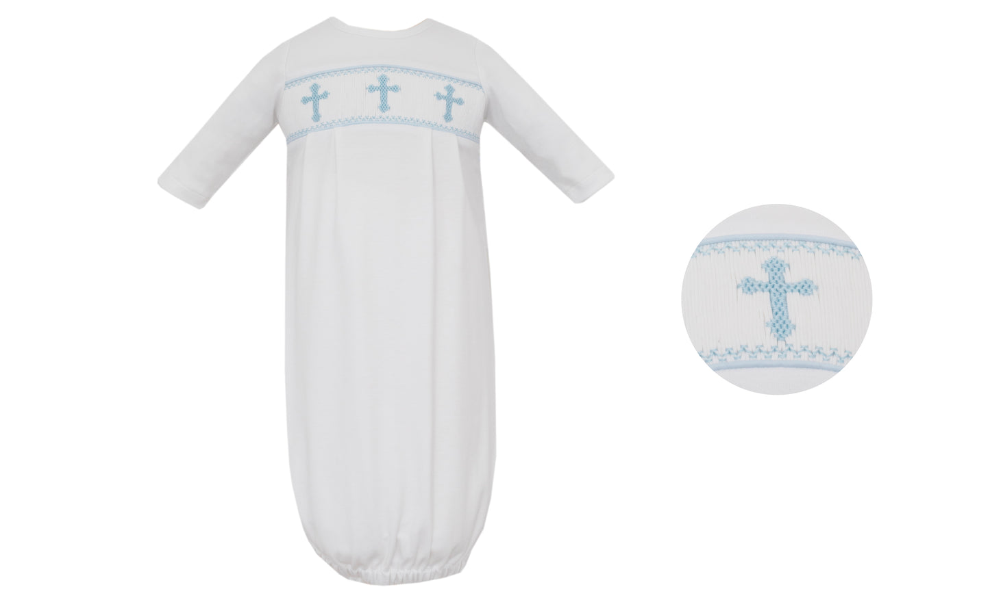 Crosses Boy's - White Knit Boy's Sac Gown