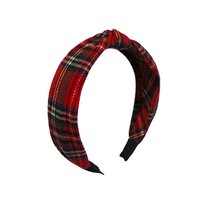 Plaid Knot Headband in Scottie Stewart