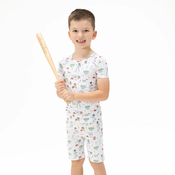 Home Run Baseball Loungewear Short Set