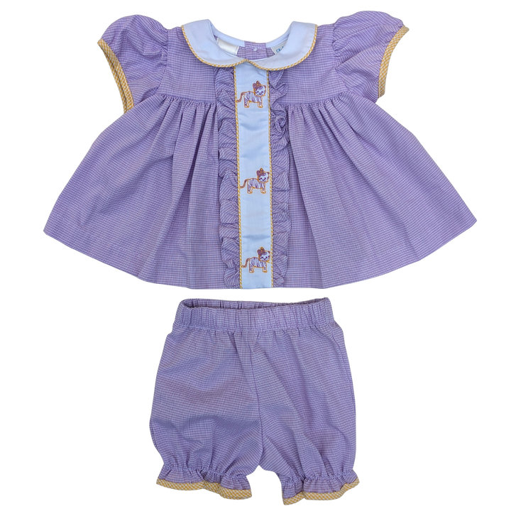 LSU Tigers Embroidered Center Bloomer Set