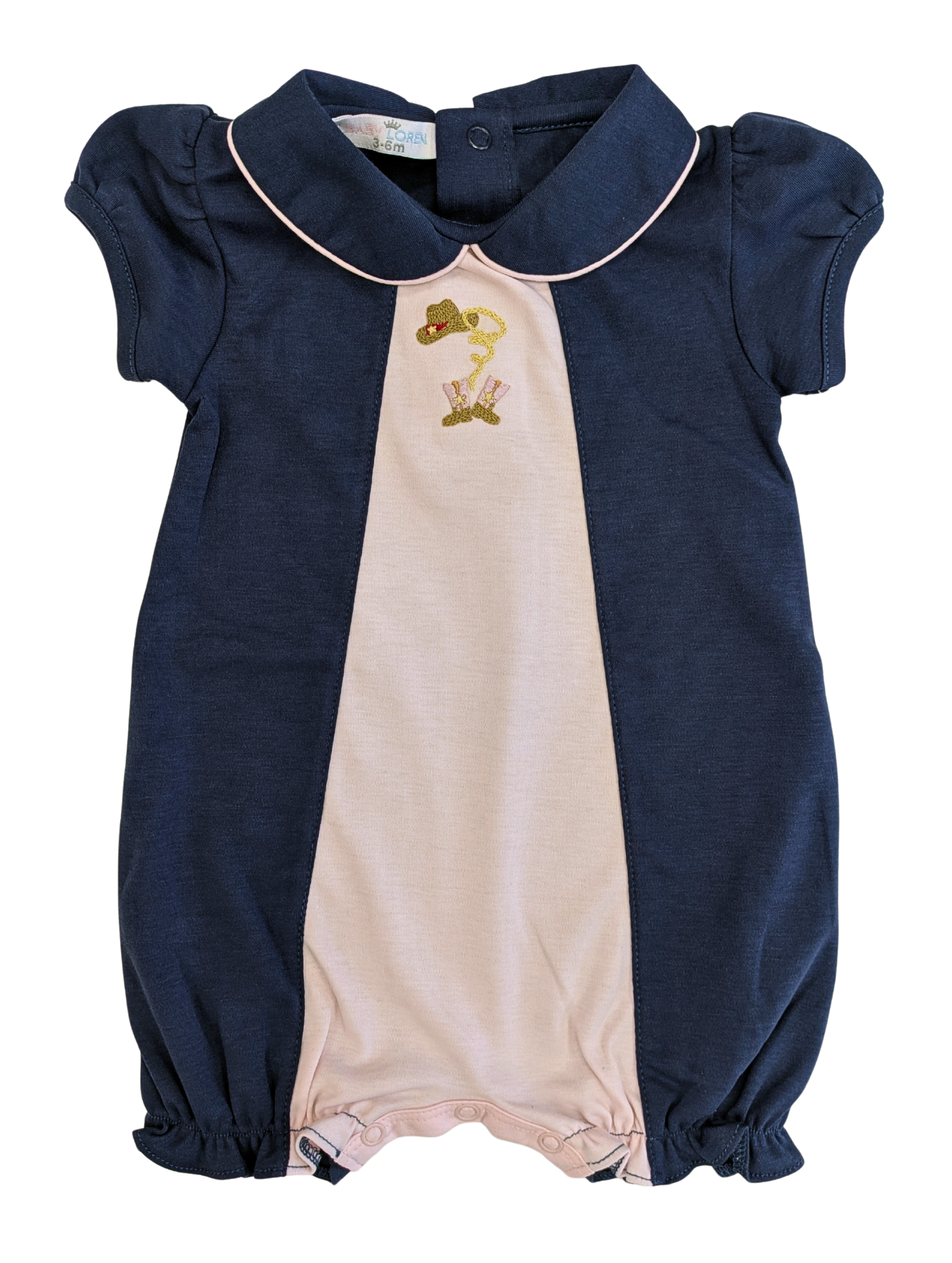 Pink Boots and Buckles Hand Embroidered Bubble