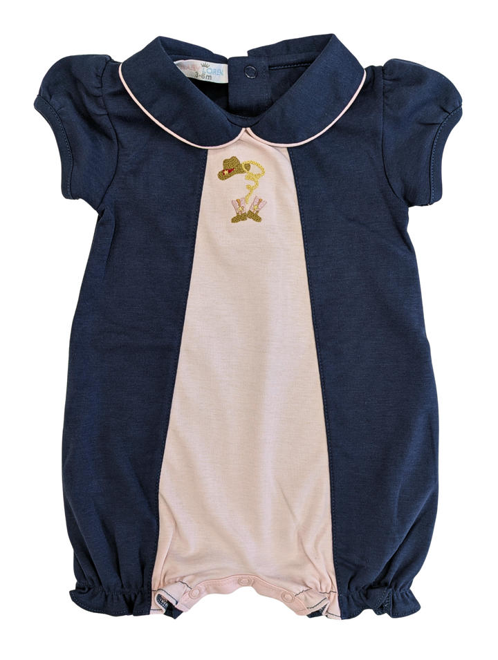 Pink Boots and Buckles Hand Embroidered Bubble