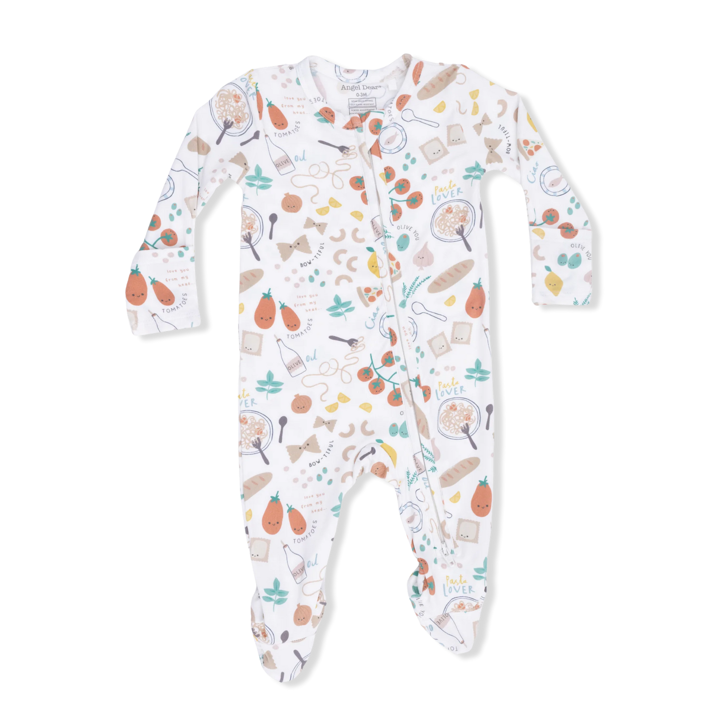 Pasta Lovers- 2 Way Zipper Footie