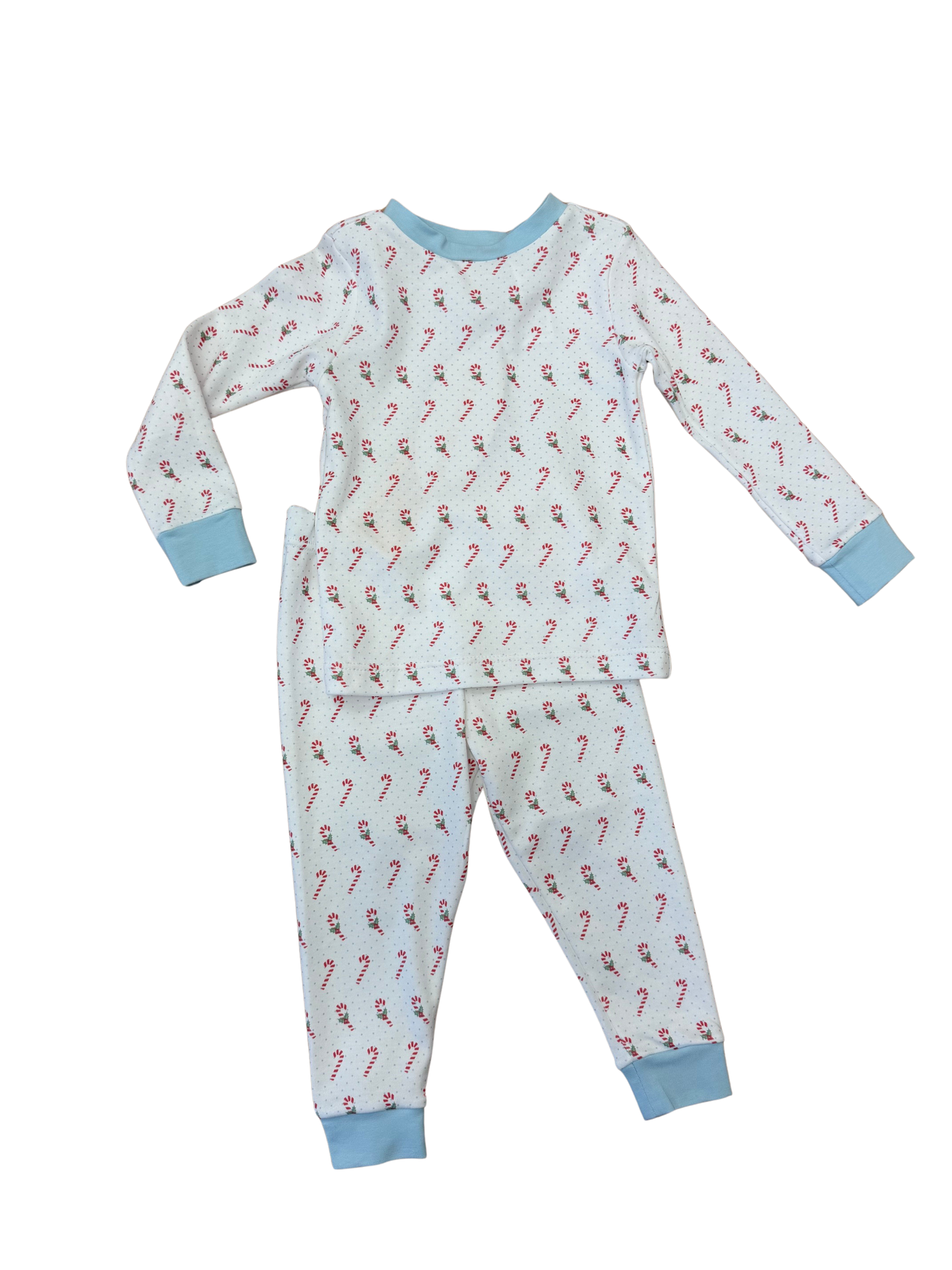 Sweet Pea PJ's in Candy Cane Lane Blue