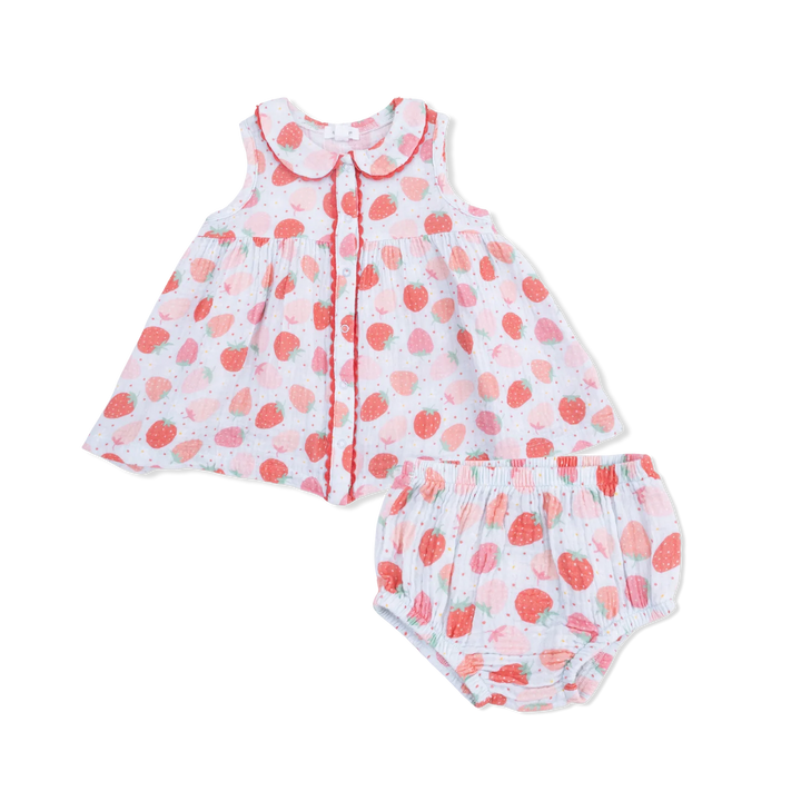 Strawberry Bliss Jill Dress w/Bloomer