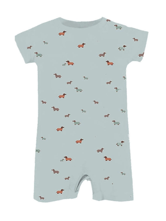 Cotton Shortie Romper - Woof
