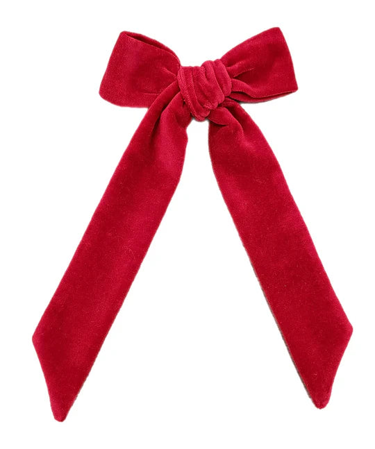 Red Velvet Hair Bow - Nutcracker