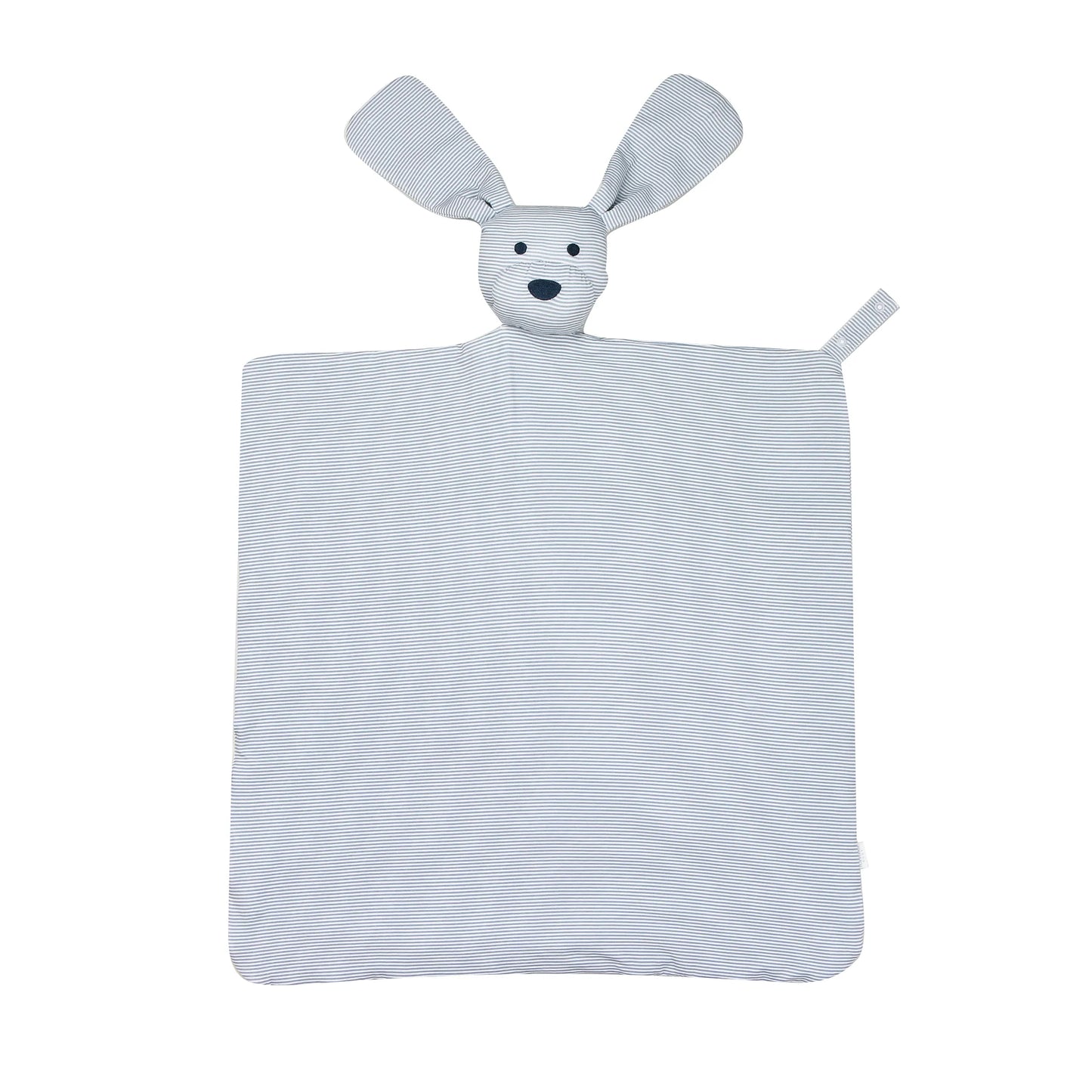 Dusty Blue Mini-Stripe Dog Lovey Blanket