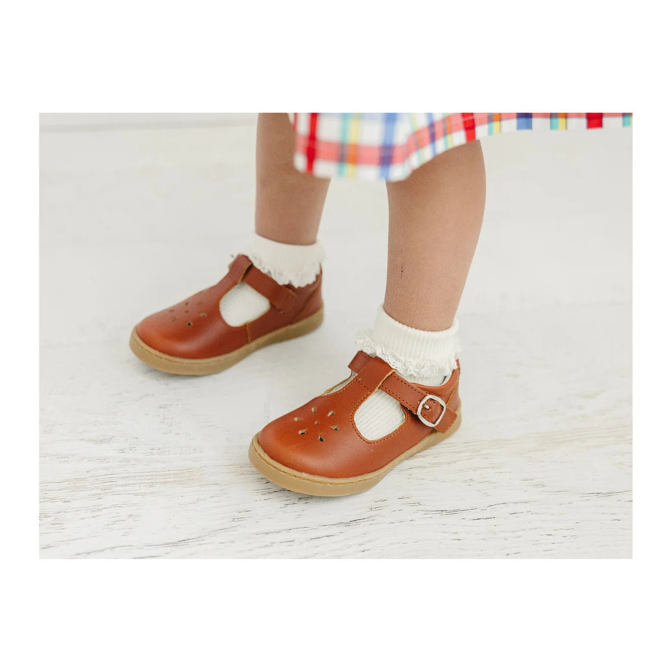 Chelsea T-Strap Mary Jane Cognac