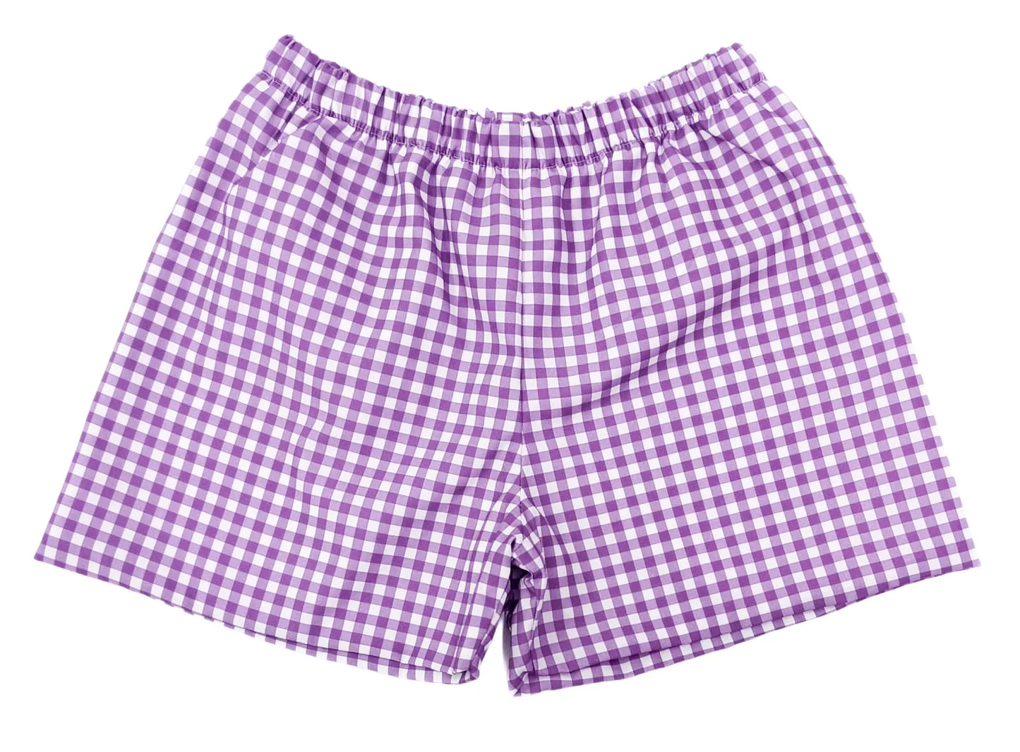 Conrad Shorts, Purple Gingham - Game On