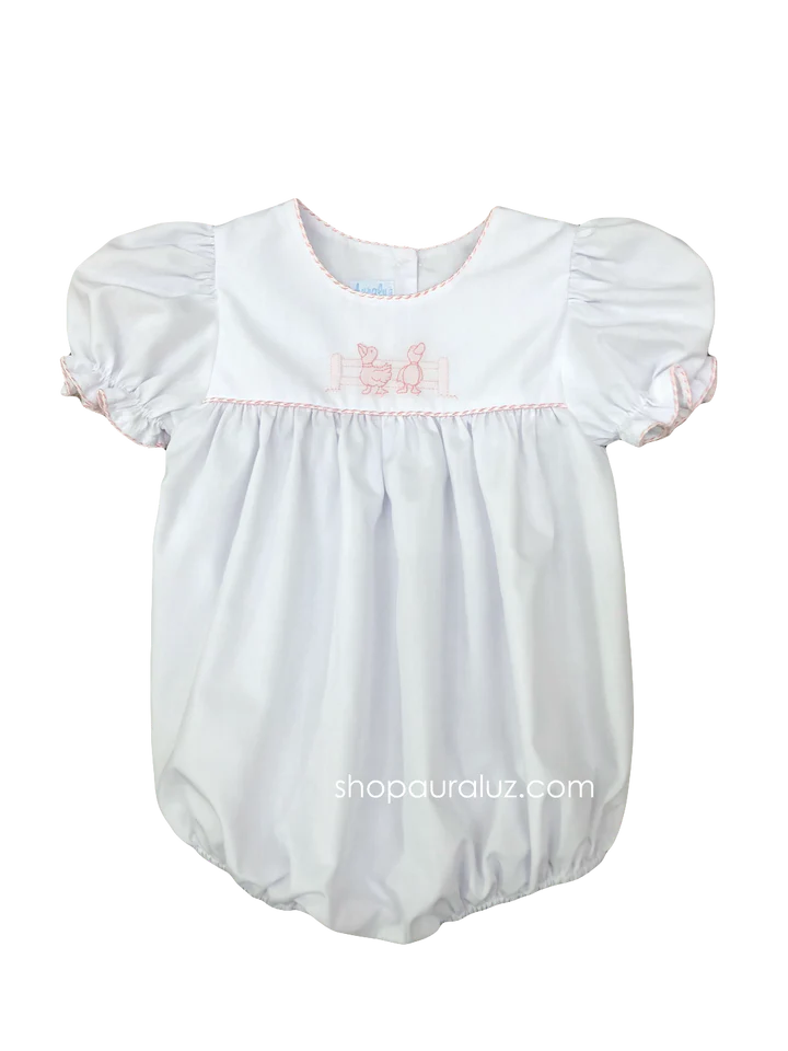 Girl Bubble White/Pink Ducks